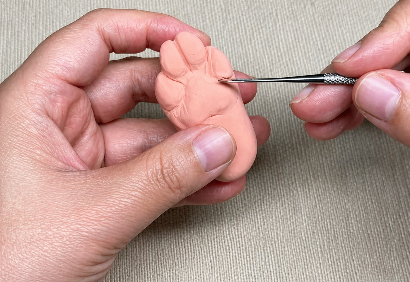 Handcrafted pet portrait process