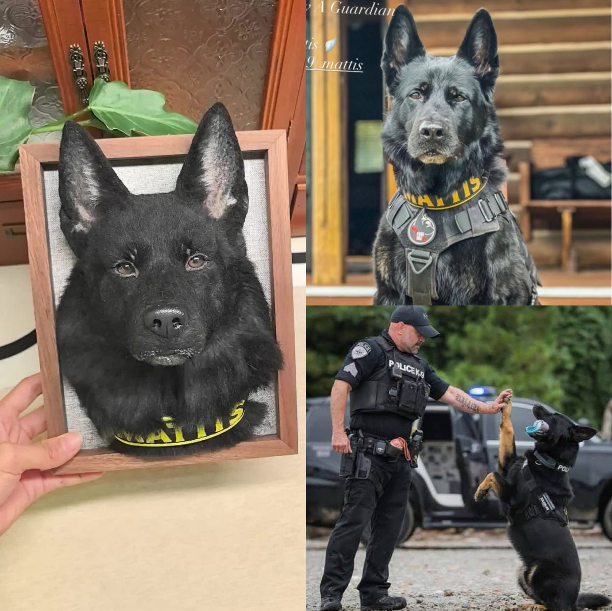 Handcrafted memorial pet portrait